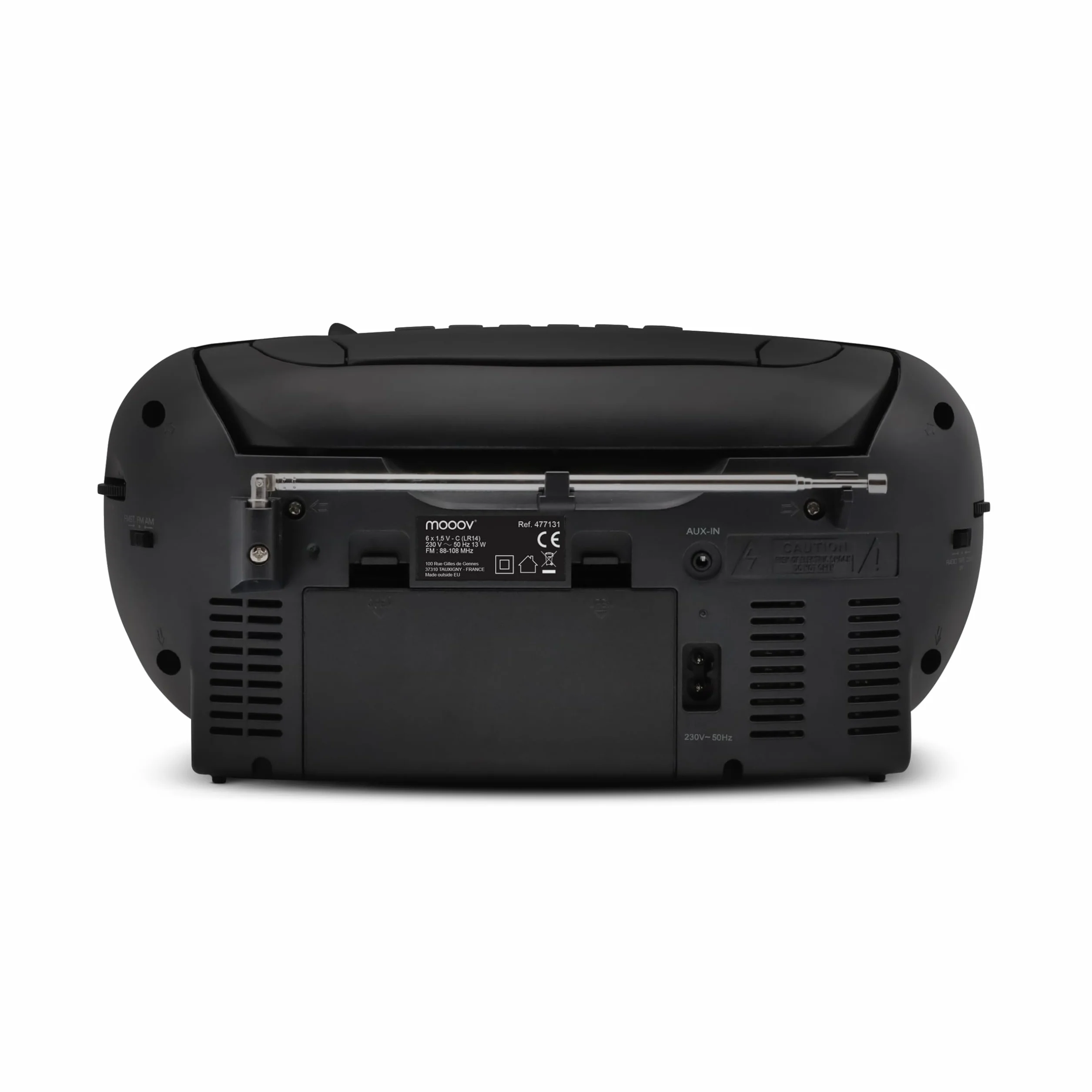 Metronic 477131 przenośny odtwarzacz CD/magnetofon do radia Boombox, czarny