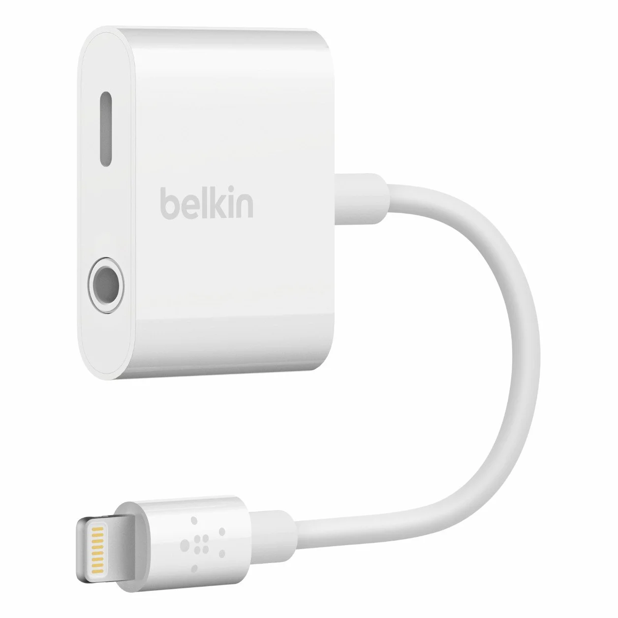 Belkin 3,5 mm Audio + Charge Rockstar (iPhone Aux Adapter/iPhone Charging Adapter), biały