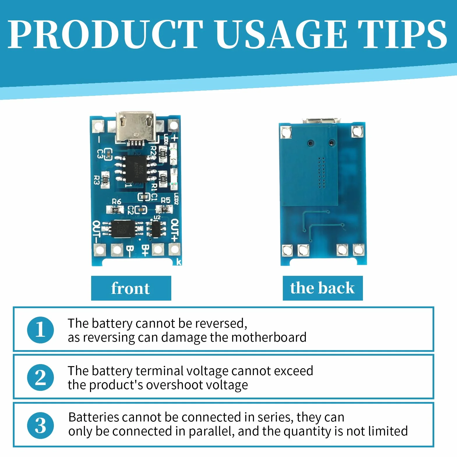 10 sztuk modułu ładowarki litowo-jonowej USB 5V 1A typu C, 6 sztuk uchwytów na baterie 3,7V z kablami podłączeniowymi, jednoszynowa płyta ładująca i podwójne funkcje ochronne (10 sztuk Micro USB +