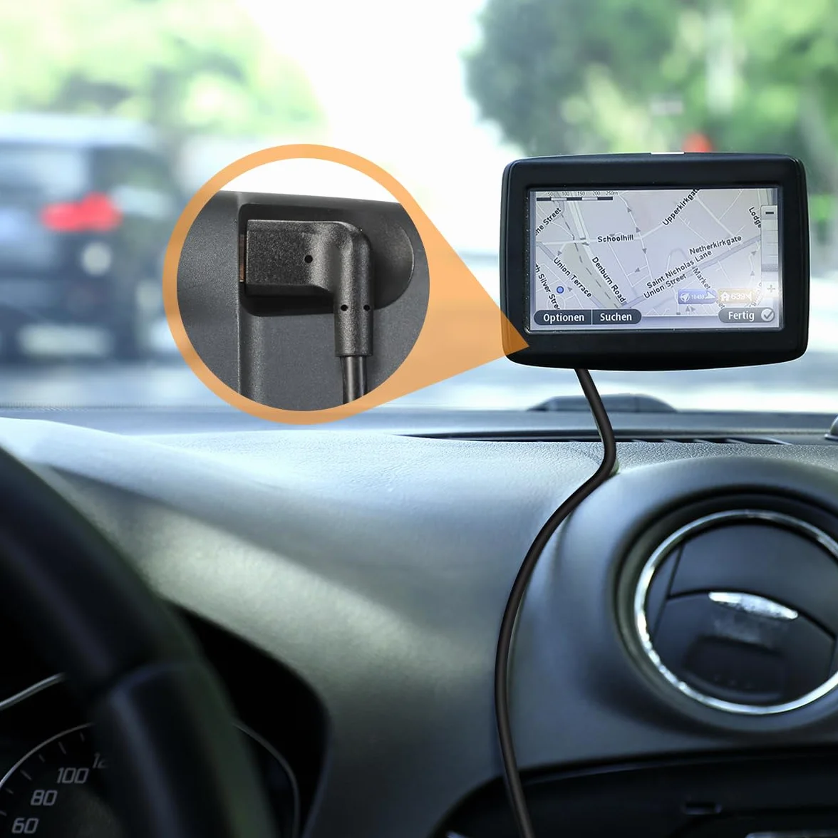 Kabel do ładowania TomTom Sat Nav, kabel ładowania USB AIEVE w samochodzie kompatybilny z TomTom Start 42/52/62, TomTom Go 520/620 samochodowy system nawigacji (4,92 stóp/1,5 m, czarny)