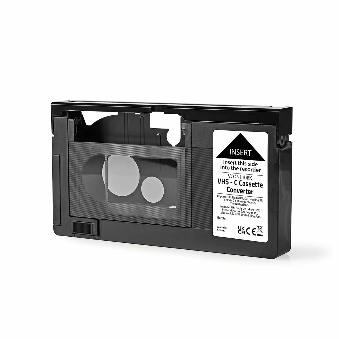Nedis Konwerter VHS - Konwersja: VHS-C na VHS - Plug and Play - Czarny