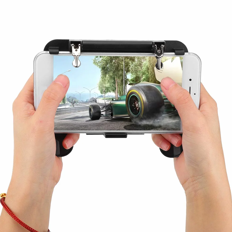 Kontroler do gier mobilnych, uchwyt na telefon komórkowy 4,7-6,0 cala Celuj i strzelaj Joystick spustowy z wentylatorem chłodzącym na telefon z systemem Android/iOS Double the comfort