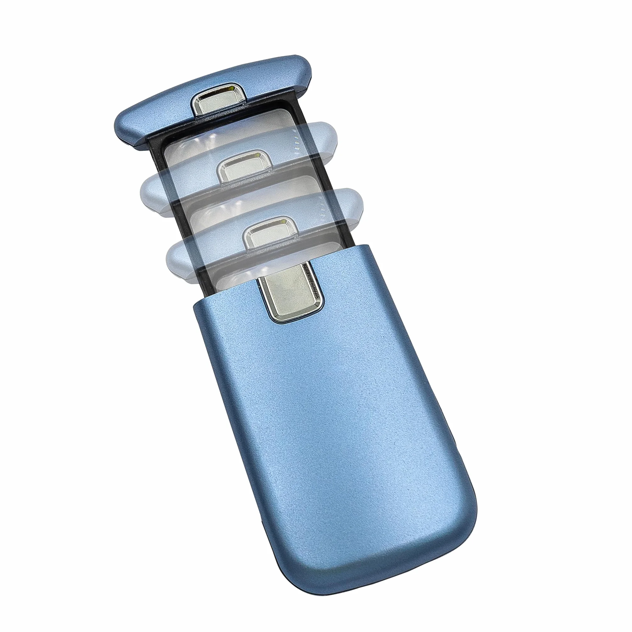 WEDO Lucina lupa LED – lupa kieszonkowa z 3-krotnym powiększeniem, światło i bateria, niebieska