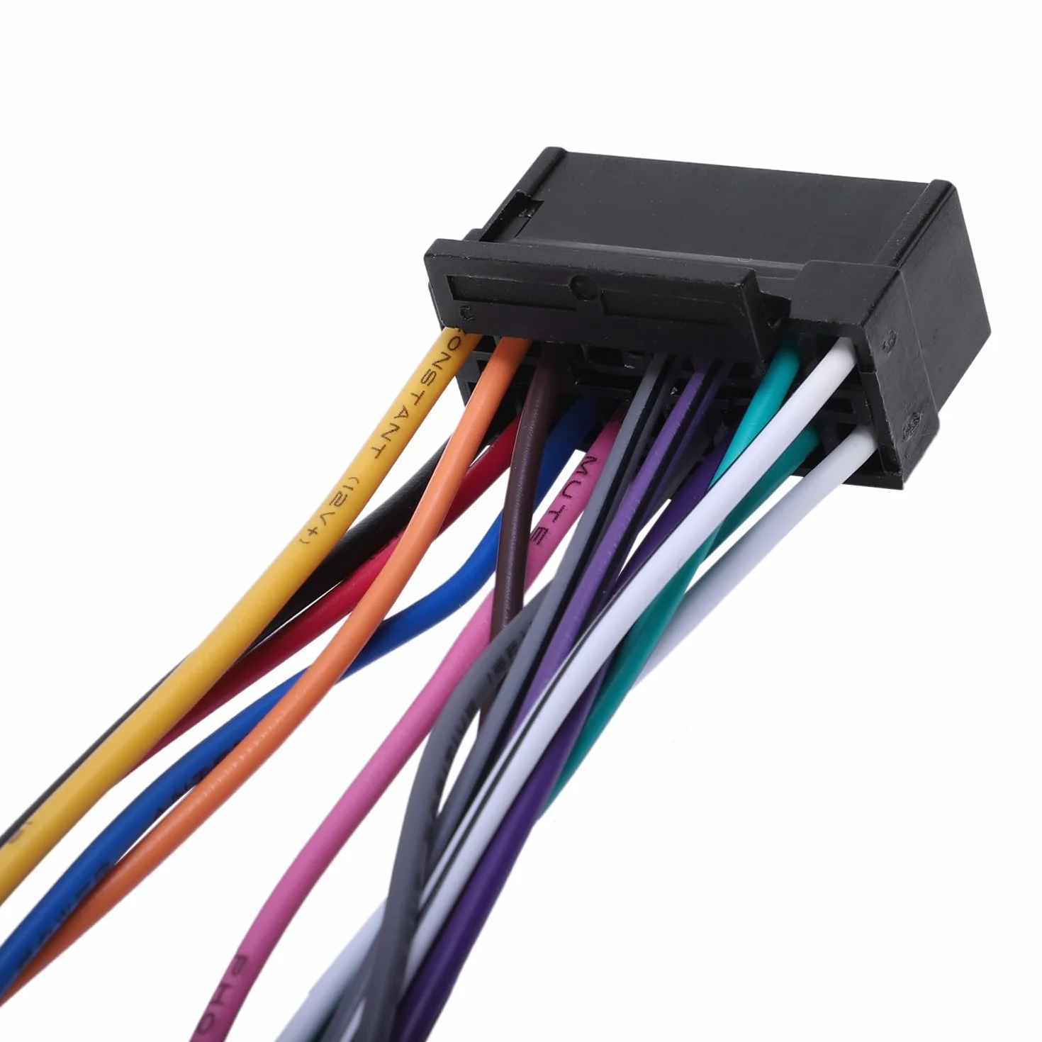 Sony Aiwa JVC 16-pinowe złącze przewodów 30 x 12 mm wiązka przewodów ISO adapter wtyczka kabel kompatybilny z samochodowym stereo