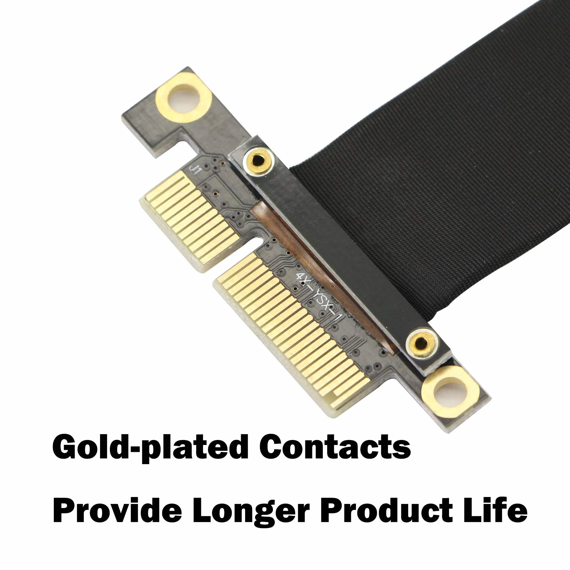 GINTOOYUN PCIE Kabel PCI-Express 3.0-1 męski na żeński Adapter przedłużający PCI-E X4 do kart graficznych (23 cm, 180°