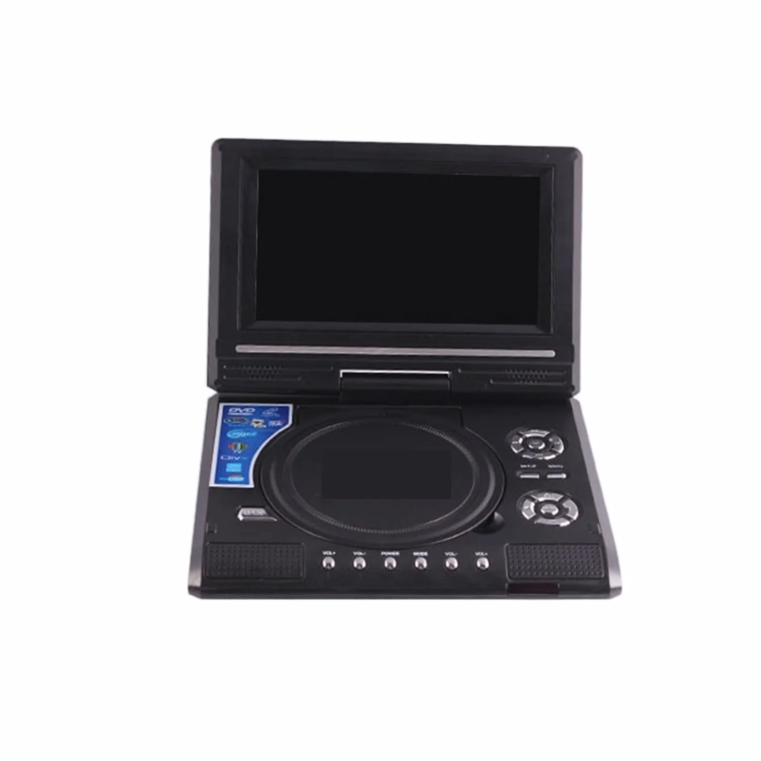 Przenośny odtwarzacz DVD,Odtwarzacz DVD, Odtwarzacz DVD 7,8-calowe odtwarzacze płyt CD Ekran obracany o 270 stopni z pilotem Przenośne kino podróżne,for Home, Car(BlackAU Plug)