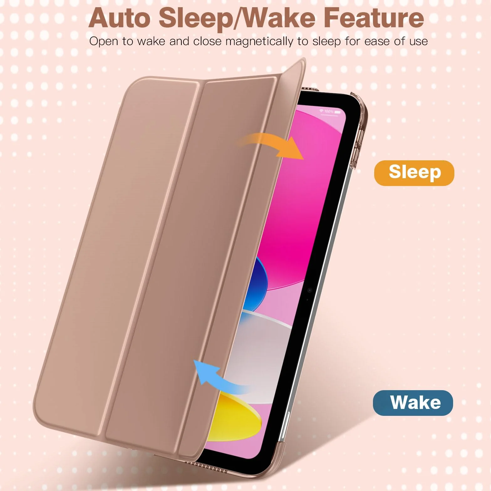 TiMOVO Etui na iPada 11″/10,9″, smukła obudowa z twardym, półprzezroczystym tyłem, obsługa Touch ID, automatyczne budzenie/uśpienie, kawa z mlekiem (Milky Coffee)
