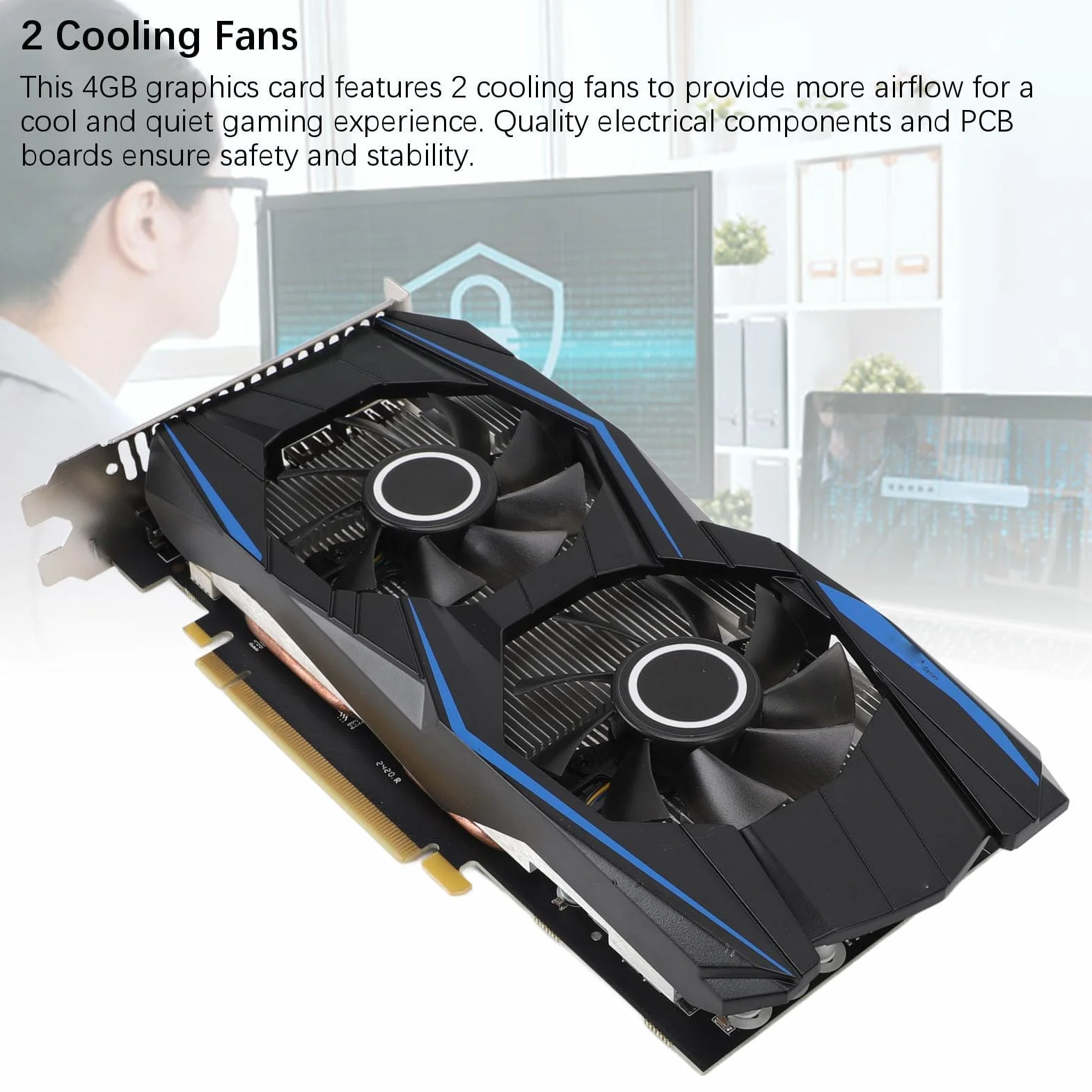 Karta Graficzna 1650 4 GB GDDR5, 128-bitowy PCI Express 3.0, 2 Wentylatory Chłodzące, Wyjście DVI, prędkość GPU 1140 MHz i Obsługa 4K dla Komputerów do Gier Niestandardowy