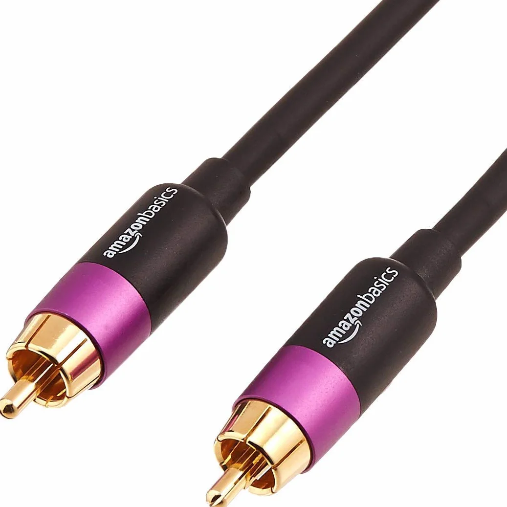 Amazon Basics Kabel audio subwoofera RCA 4,57 m czarny
