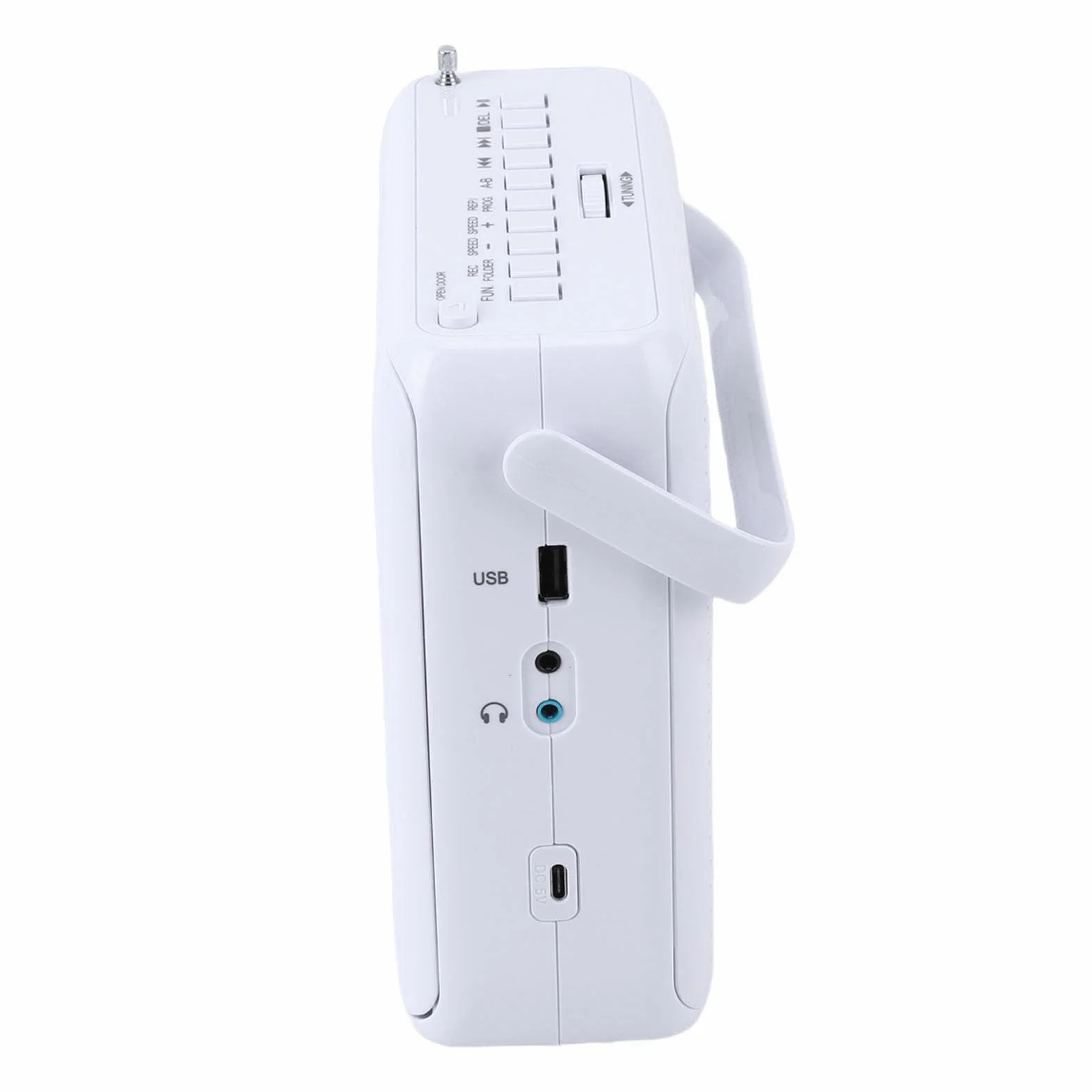 Sxhlseller Przenośny Odtwarzacz CD z Nadajnikiem Bluetooth i FM, Podwójne Głośniki HiFi, Zasilanie USB, Kompaktowy Uchwyt dla Kolekcjonerów Płyt CD, Właściciele Starych Samochodów,