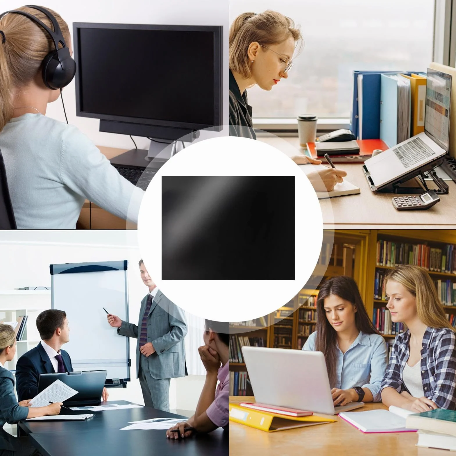 Osłona prywatności do laptopa, panoramiczna osłona zabezpieczająca notebooka, folia chroniąca przed podglądaniem, dla podróżujących służbowo, studentów, pracowników mobilnych