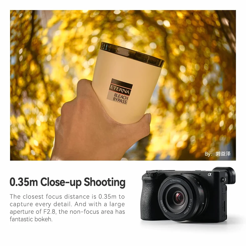 TTArtisan AF 27 mm F2.8 Obiektyw z automatycznym ustawianiem ostrości APS-C kompatybilny z lustrzanicami bezlusterkowymi Sony E-Mount A5000 A5100 A6000 A6100 A6300 A6400 A6500 A6600 NEX-3 NEX-3N NEX