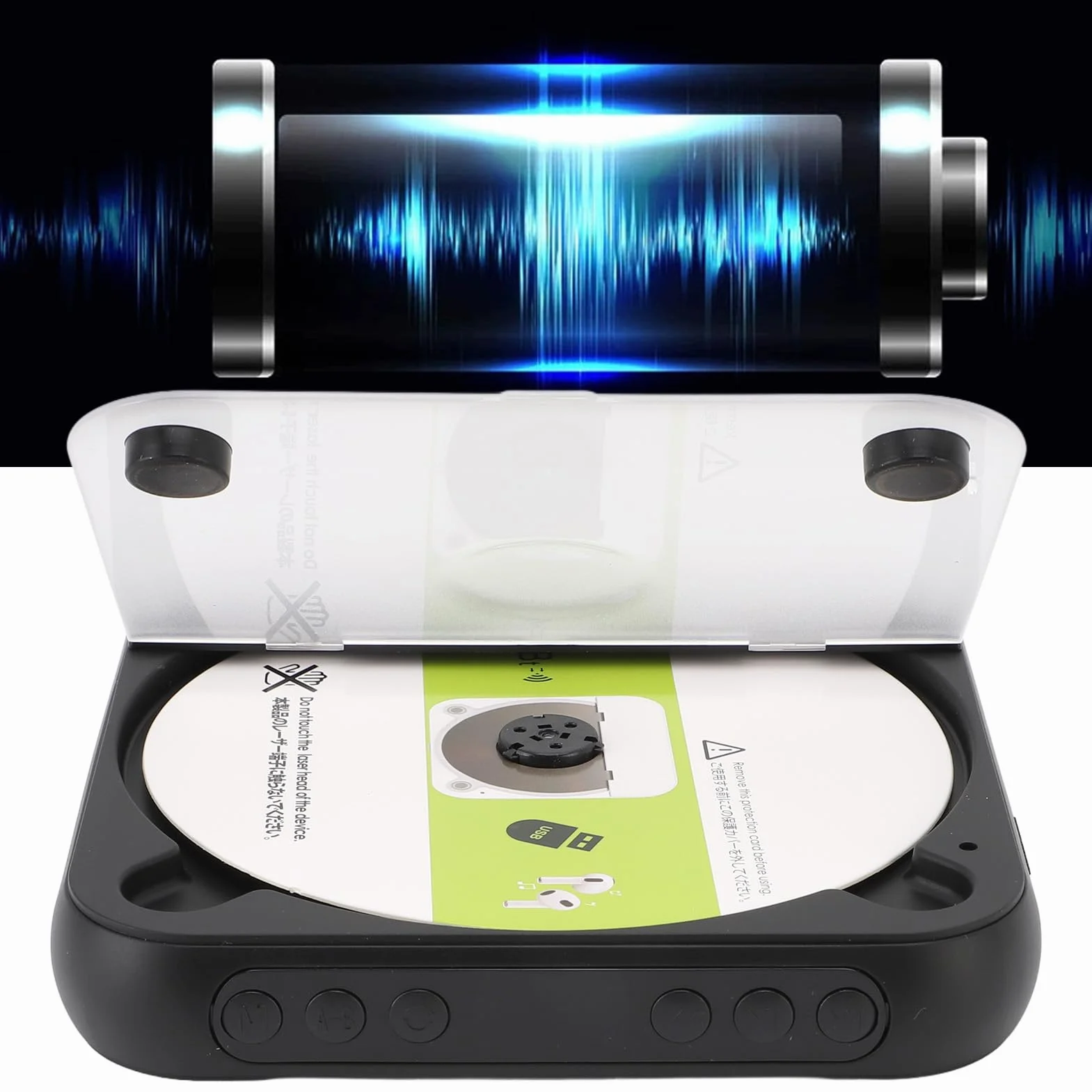 Sxhlseller Przenośny Odtwarzacz CD, Bluetooth 5.3 Desktop CD Player z Słuchawkami, Retro Boombox w Stylu Podwójnym Głośniki Muzyczne Odtwarzacze Muzyki obsługują Wkład USB do ćwiczeń