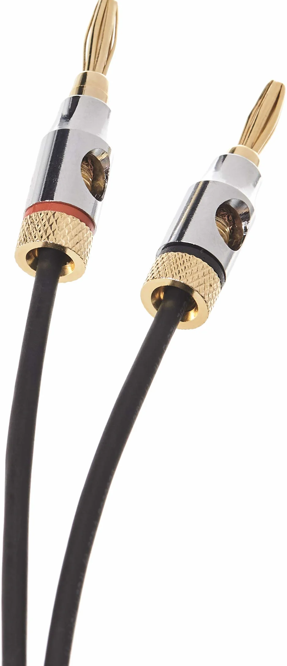 Amazon Basics kabel głośnikowy 16AWG 4 mm pozłacana końcówka bananowa 1,8 m czarny