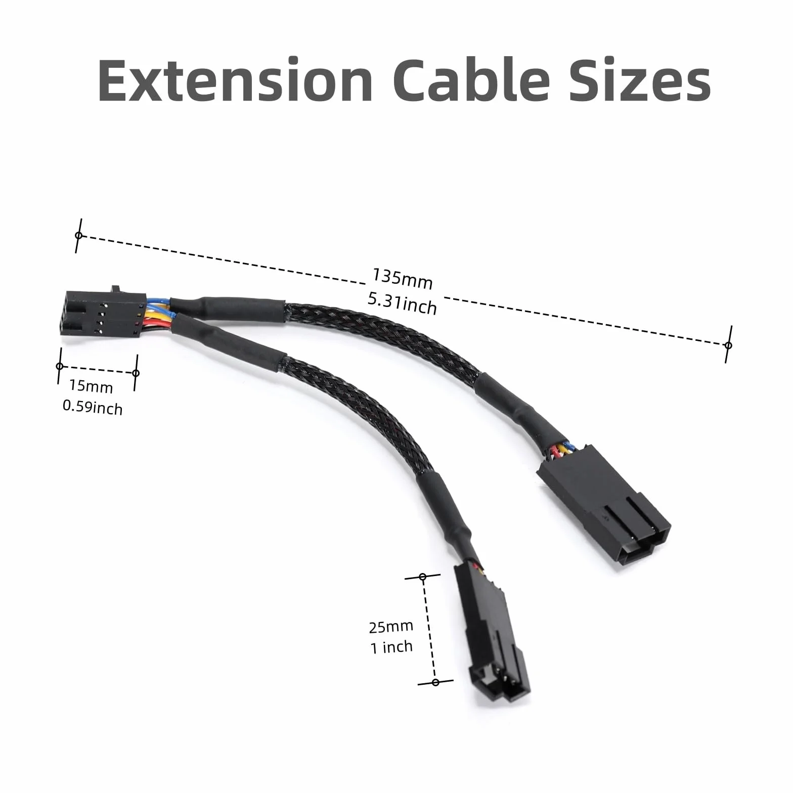 1 x kabel rozdzielacza wentylatora PWM do komputera PC 4-pinowy 1 męski na 2 żeński (długość kabla 100 mm) kompatybilny z koncentratorem wentylatora Corsair RGB/Corsair Lighting Node