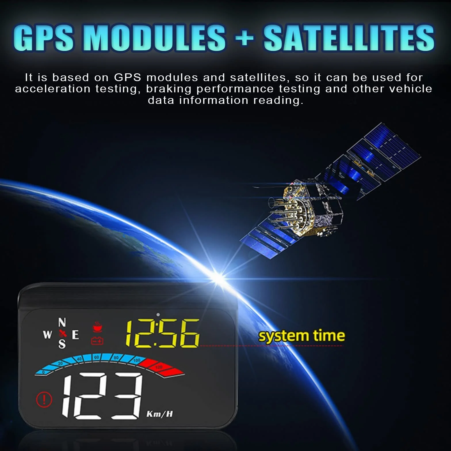 Samochodowy HUD, system GPS i KiKin HUD, zintegrowany projekt cieniowania, wyświetlacz 3,5 cala z wyświetlaniem prędkościomierza km/h MPH, kompatybilny ze wszystkimi samochodami i ciężarówkami