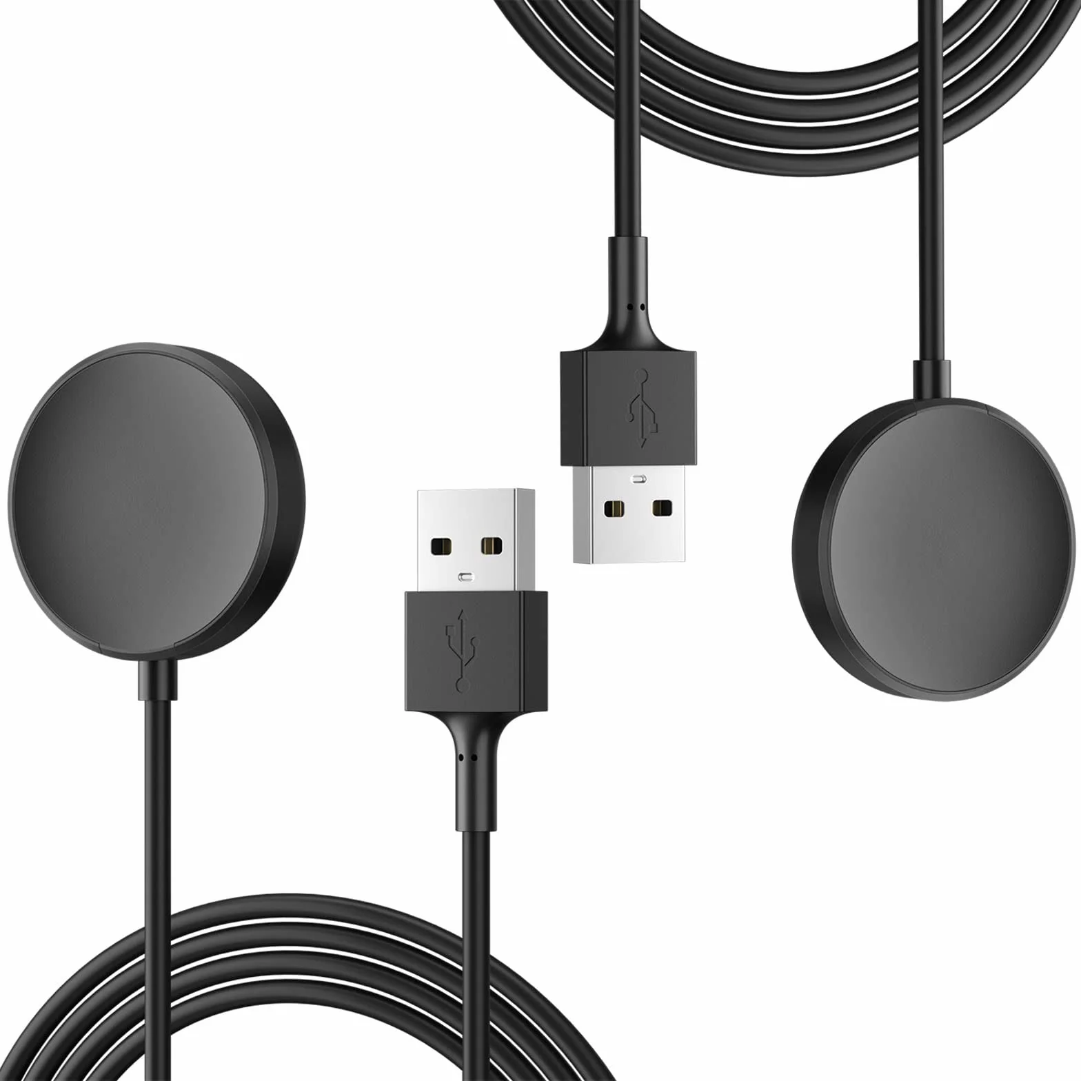 Oumida Kabel do ładowania do Samsung Galaxy Watch 3/4/5/6/7/Active/FE/Ultra, ładowarka USB, kabel do ładowania Charger Cable Dock do Samsung Watch 4/3/5/6/7/FE/Ultra/Active (czarny x 2)