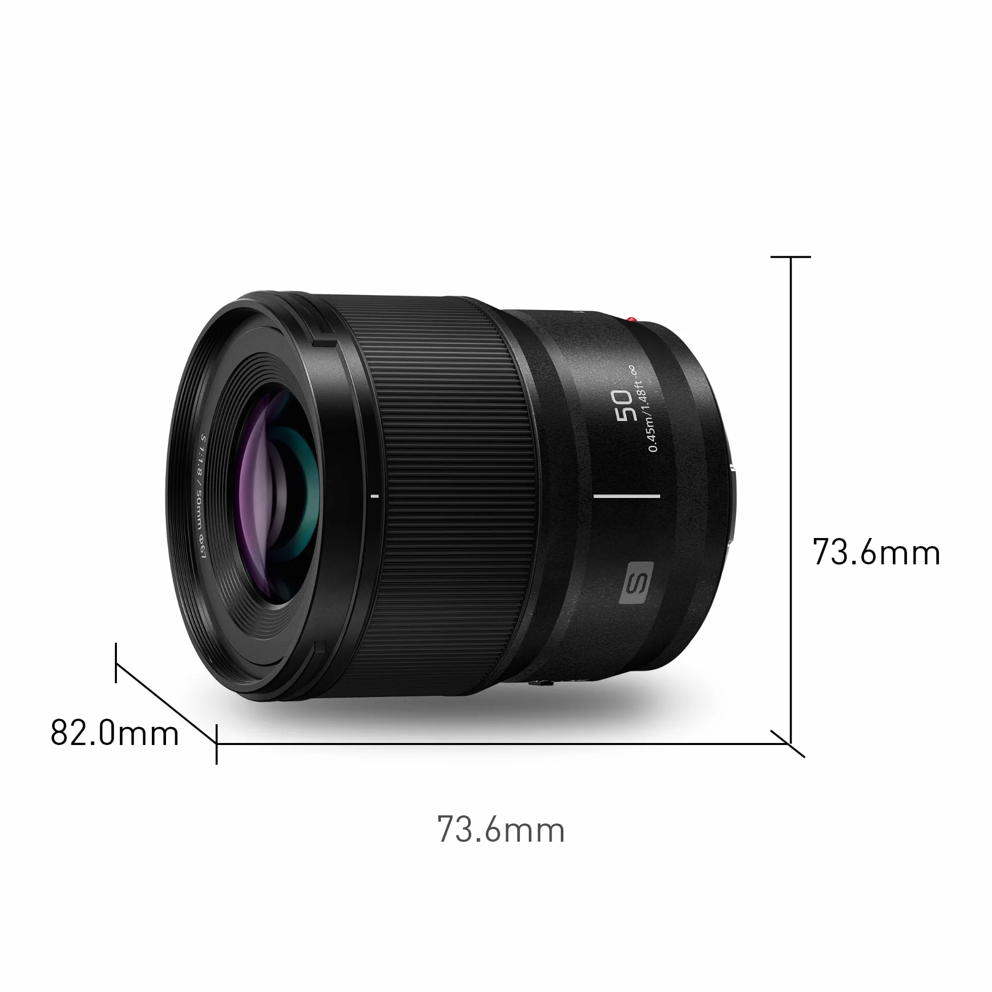 Panasonic S-S50 standardowy obiektyw stałoogniskowy (50mm, F1.8, pełna klatka FF, mocowanie L-Mount, odporny na kurz, mróz i zachlapanie), czarny