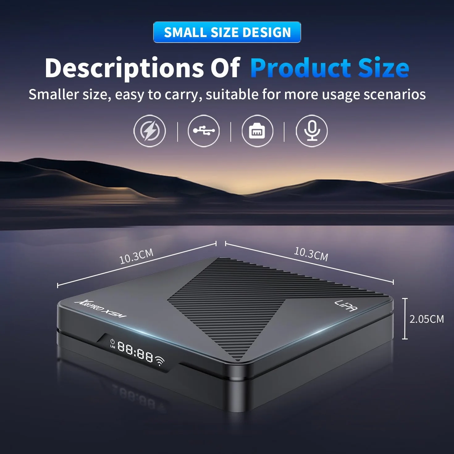 Lipa X88 Pro S905X5M Android TV Box 4-64 GB Android 14 - odtwarzacz multimedialny do TV - Media Streamer - TV Box Android - 1000 m LAN i WiFi - dekoder 8K - aplikacje za pośrednictwem Playstore i