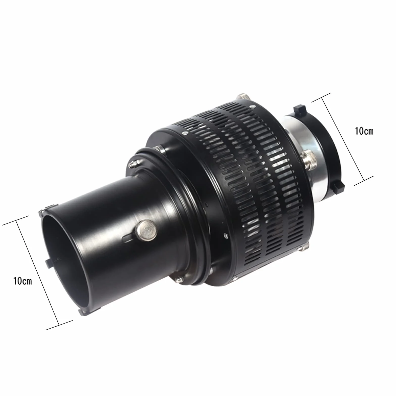 Soonpho Optyczny stożkowy Snoot z uchwytem Bowens do fotografii, stop aluminium, projektor GOBO Bowens z 5 filtrami kolorowymi i 19 gobo, do oświetlenia LED Monolight Spotlight, lampa błyskowa