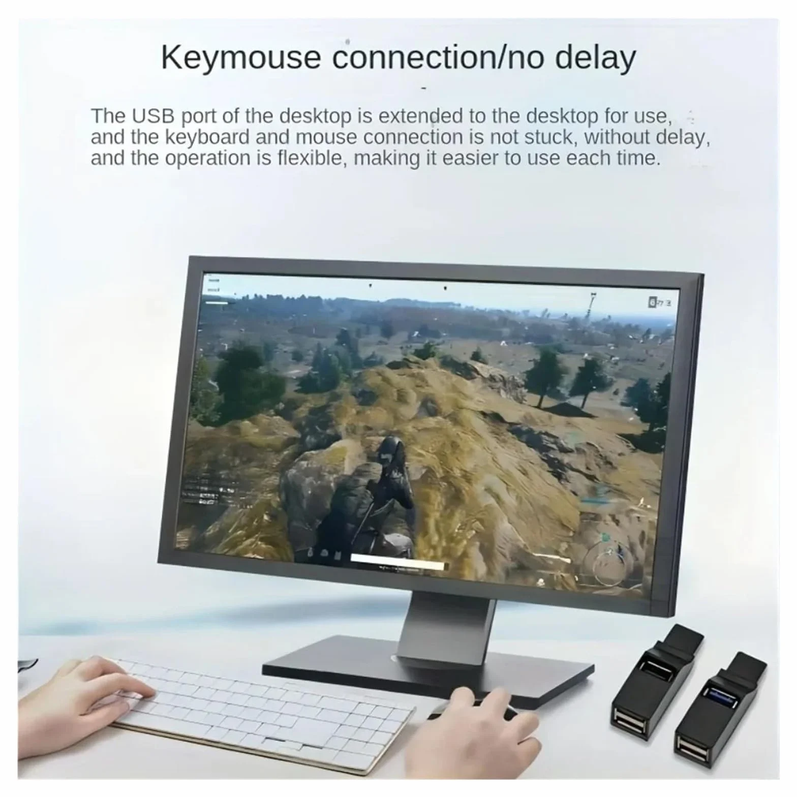 Hub USB 3.0 3-portowy, obrotowy rozdzielacz USB, USB 2.0/3.0, ekspander do komputerów, laptopów, akcesoriów (USB 2.0 White)
