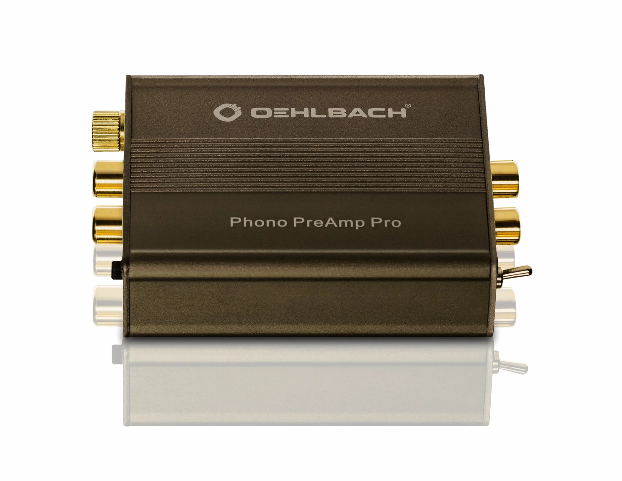 Oehlbach Phono PreAmp Pro przedwzmacniacz Phono do gramofonu z przetwornikami MM lub MC, kompaktowy i mocny, metaliczny brązowy