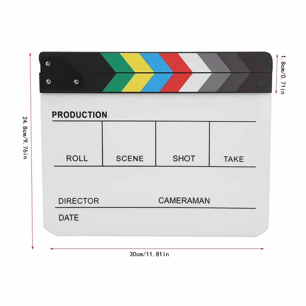 Profesjonalni Reżyserzy Filmowi Clapboard, Akrylowa Scena Reżyserska Clapperboard Reżyserzy Filmów Akrylowych Clapboard Film Telewizyjny Akcja Board Film Cut Rekwizyt z Piórem