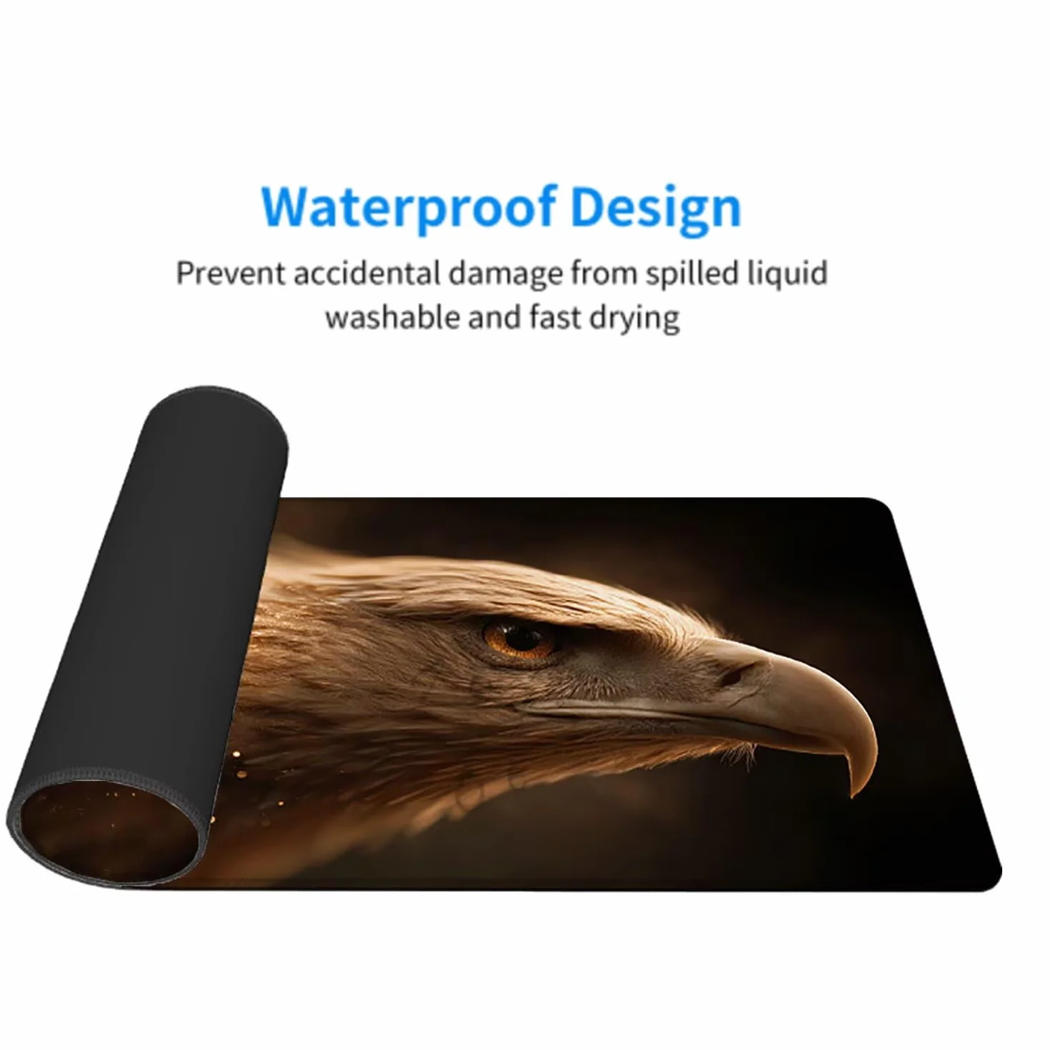 Podkładka pod mysz XXL 1200 x 600 x 3 mm podkładka pod mysz czarna podkładka pod mysz akcesoria do gier ptak antypoślizgowa mata do klawiatury komputera duża wytrzymała gumowa podstawa, dla graczy i