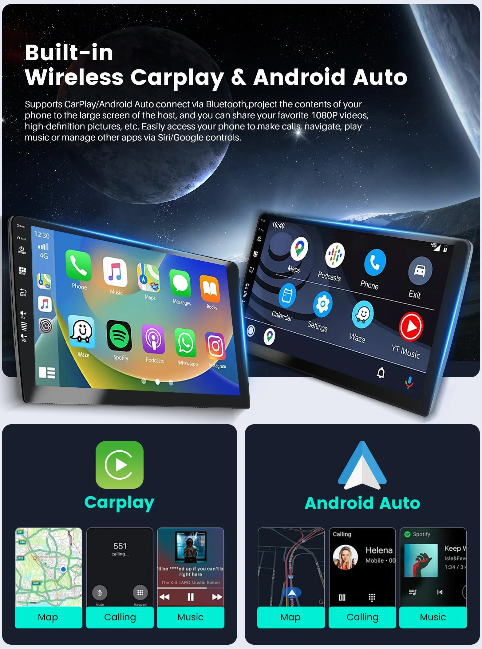 Radio samochodowe 2G+64G Android 15 dla Ford Ranger Everest T6 2016-2020 z ekranem dotykowym Carplay Android Auto DSP 9-calowy ekran dotykowy - lustro Link GPS WiFi BT FM/RDS SWC Fast Boot