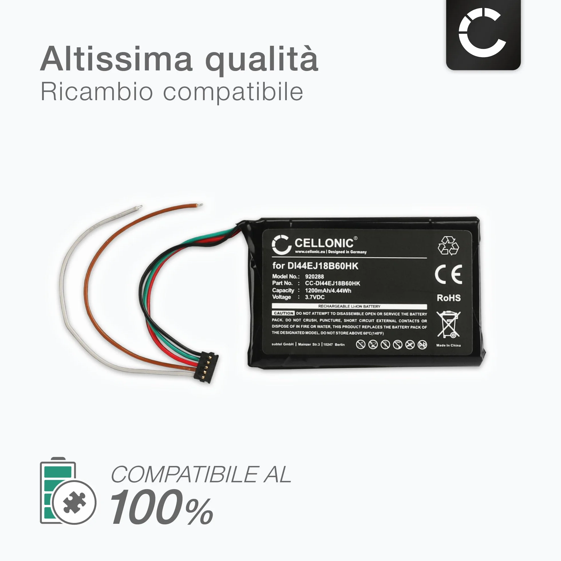 CELLONIC® Bateria 361-00035-06, 361-00035-15 1200mAh do Garmin Edge 1000 (010-01161-00) / Edge Explore 1000 System nawigacji GPS, wymienny akumulator
