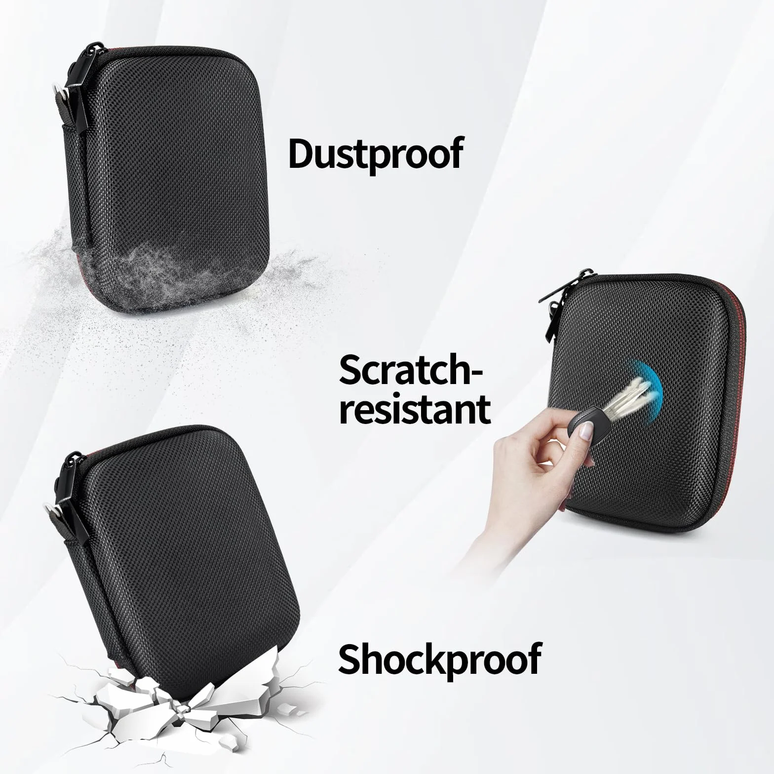 Samsung T9 etui na dysk twardy EVA wodoodporne pyłoszczelne czarne