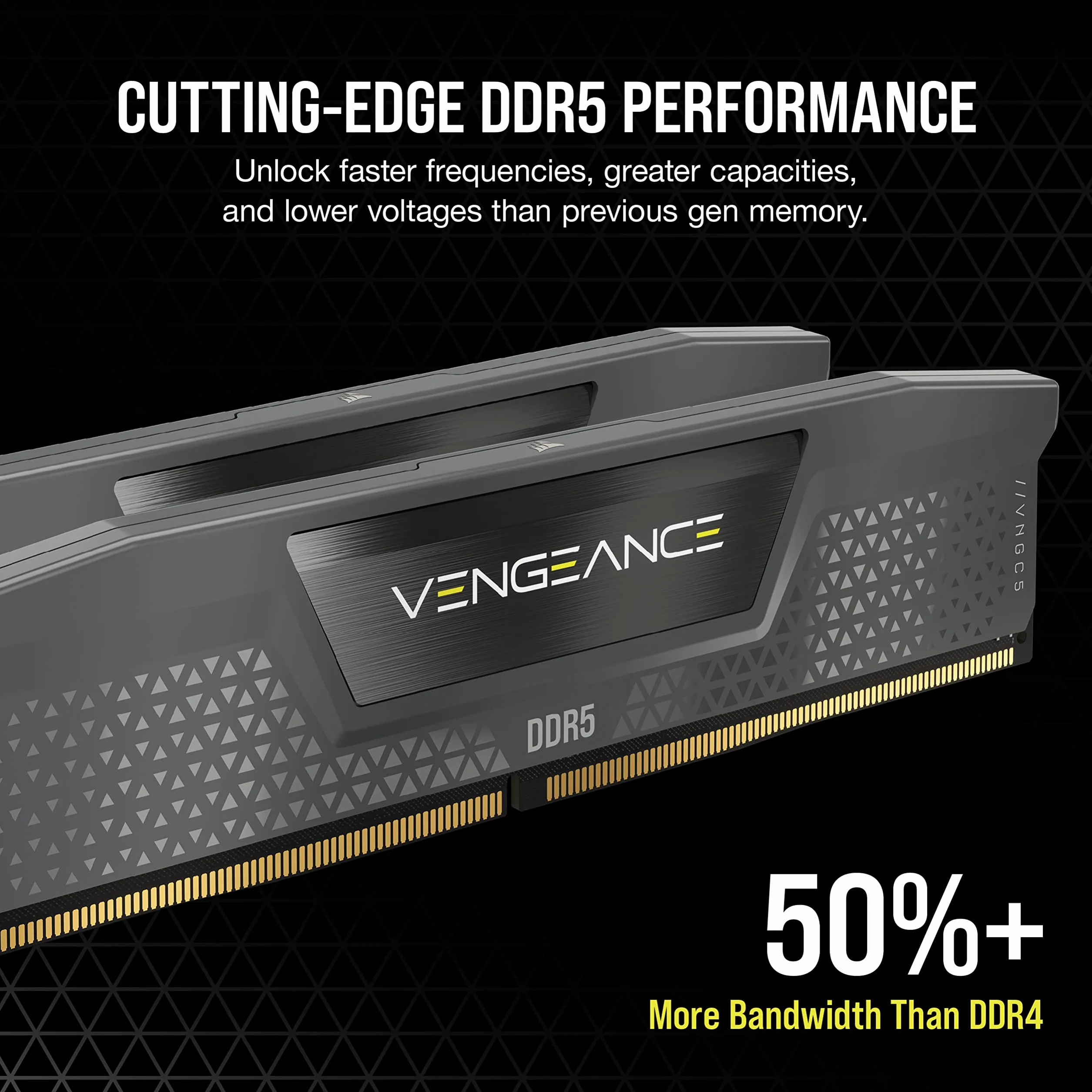 CORSAIR VENGEANCE DDR5 RAM 32GB (2x16GB) do 6000MHz CL36 AMD EXPO Pamięć Komputerowa Kompatybilna z iCUE - Szary (CMK32GX5M2E6000Z36)