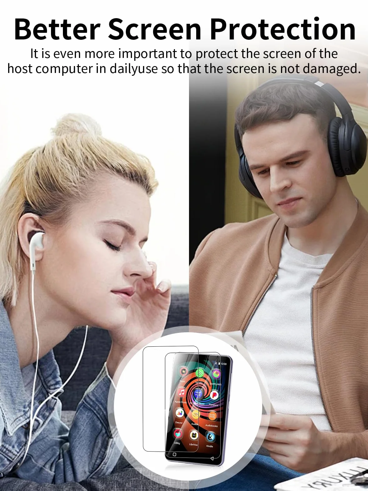 Ochraniacz ekranu do odtwarzacza audio Innioasis G3, odporny na zużycie i wysokiej rozdzielczości, odporny na zarysowania, odporny na odciski palców