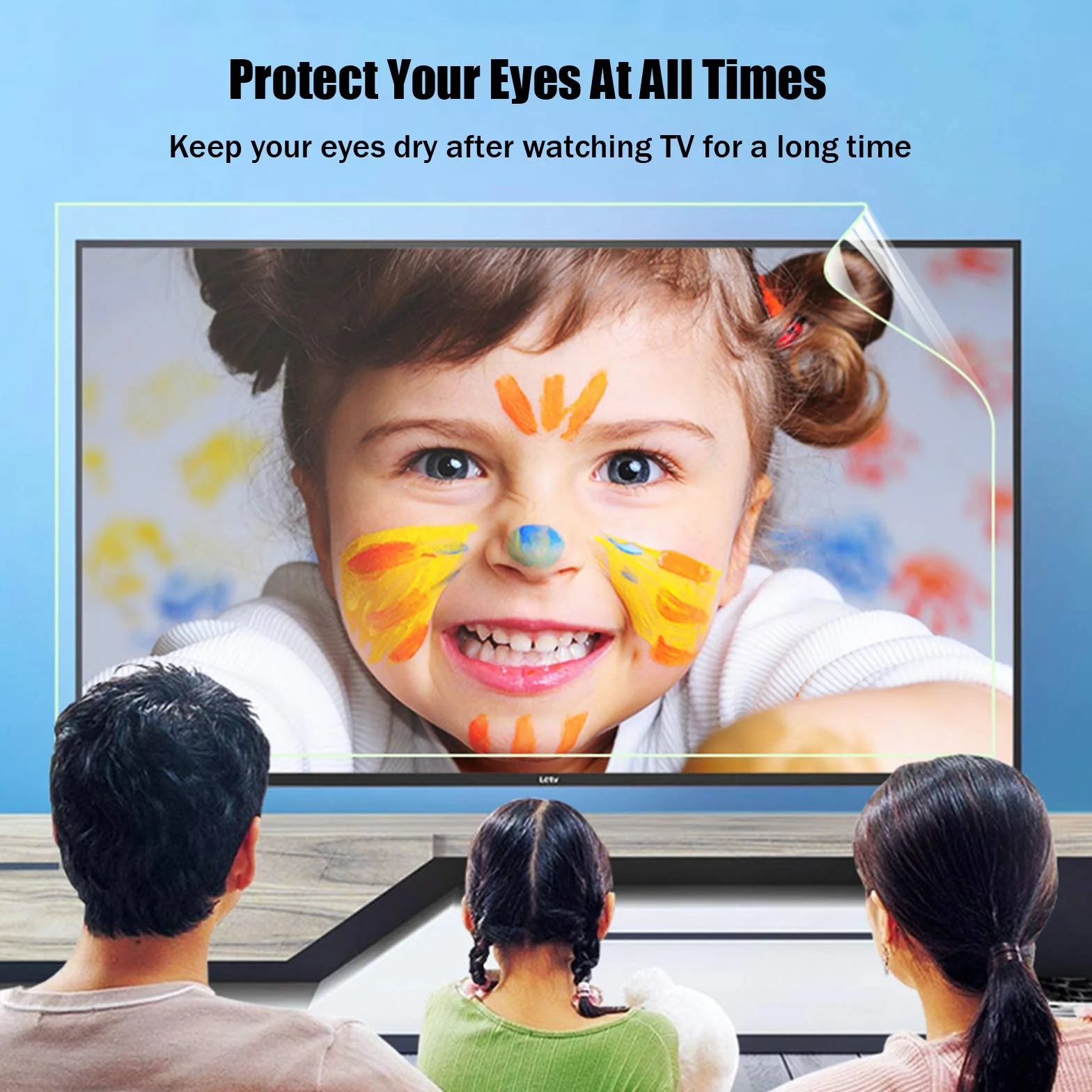 AIZYR Matowa folia ochronna na ekran TV 32-75 cali do ochrony przed niebieskim światłem i przeciwodblaskową do 90%, folia ochronna na oczy do LCD, LED, 4K OLED i QLED HDTV, 43 w 942 x 529 mm