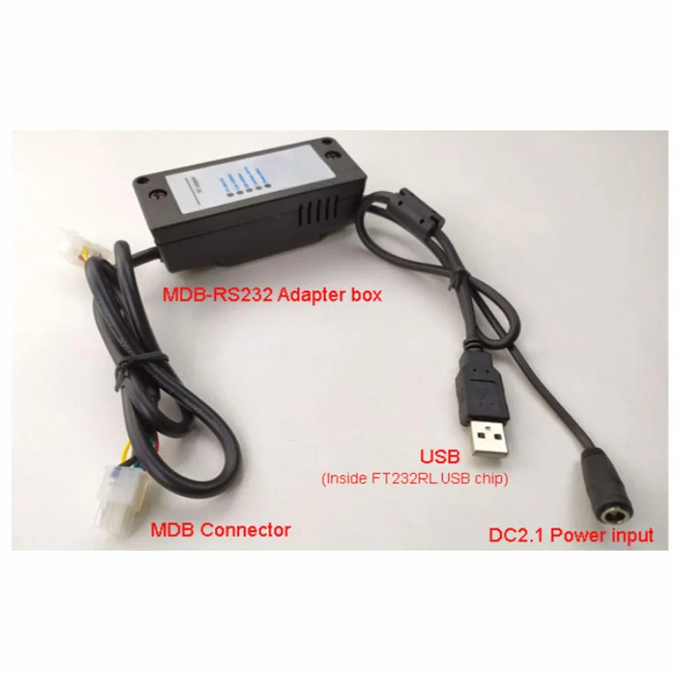 KANASI Konwerter MDB na PC USB Interfejs, akceptor banknotów Adapter RS232 do urządzenia płatniczego w automatach sprzedających