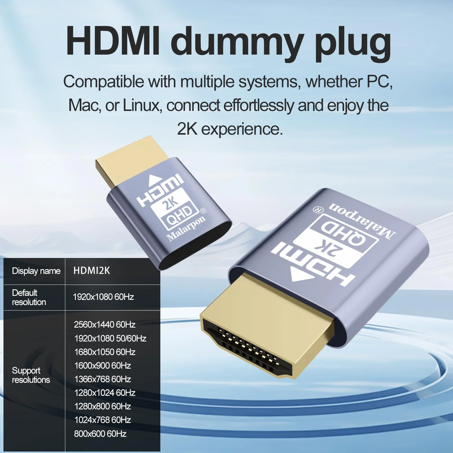 HDMI Dummy Plug Fit-Headless Display Emulator DDC EDID Headless Ghos z Windows Mac OSX Linux Świetny do przyspieszenia grafiki 1920 x 1080 przy 60 Hz 6P