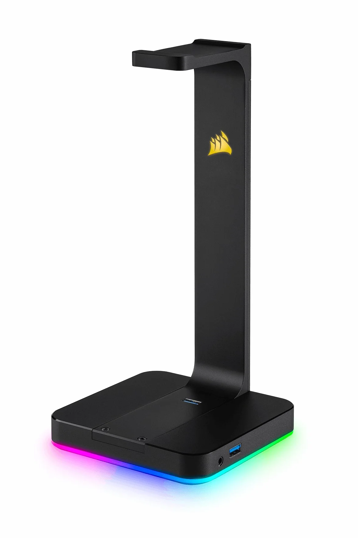 Corsair CA-9011167-EU, Premium Stojak na Słuchawki z Aluminium 2 x USB 3.1, Czarny