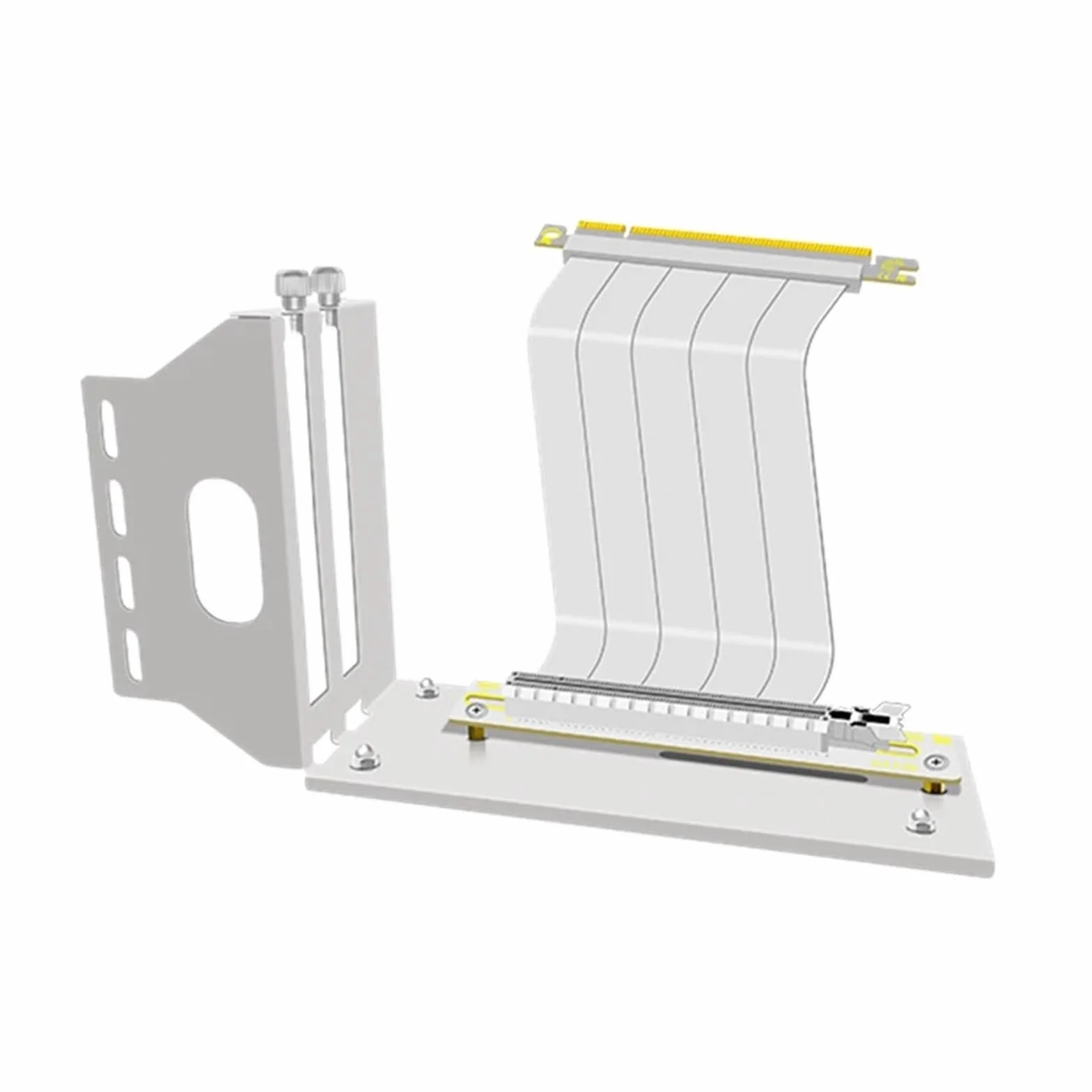 Biały uniwersalny pionowy wspornik GPU z kablem Riser Ultra PCIe 4.0 X16 Gen4 Kąt prosty 90 stopni 20 cm 30 cm 60 cm Zestaw (60 cm)