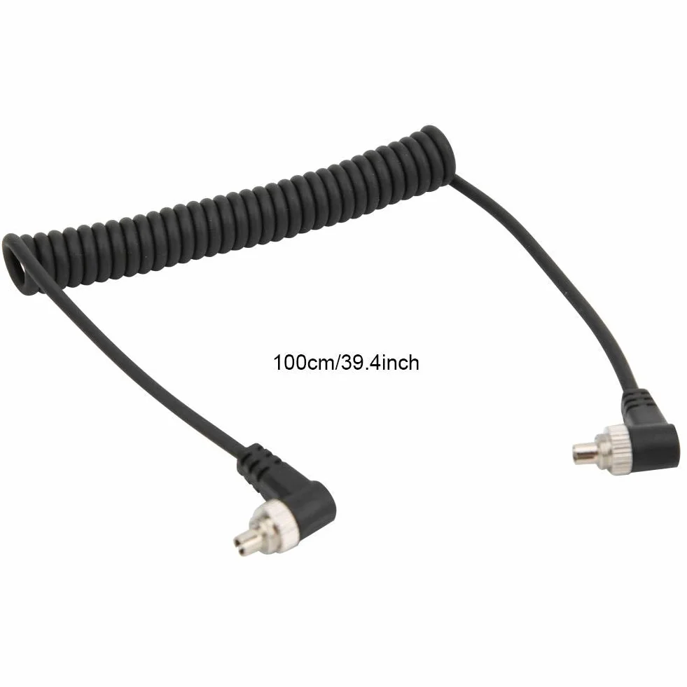 Flash Trigger Kabel PC, 100 cm męski na męski kabel synchronizacyjny z PC, błyskowa, kabel połączeniowy, akcesoria fotograficzne z zamkiem śrubowym do do do