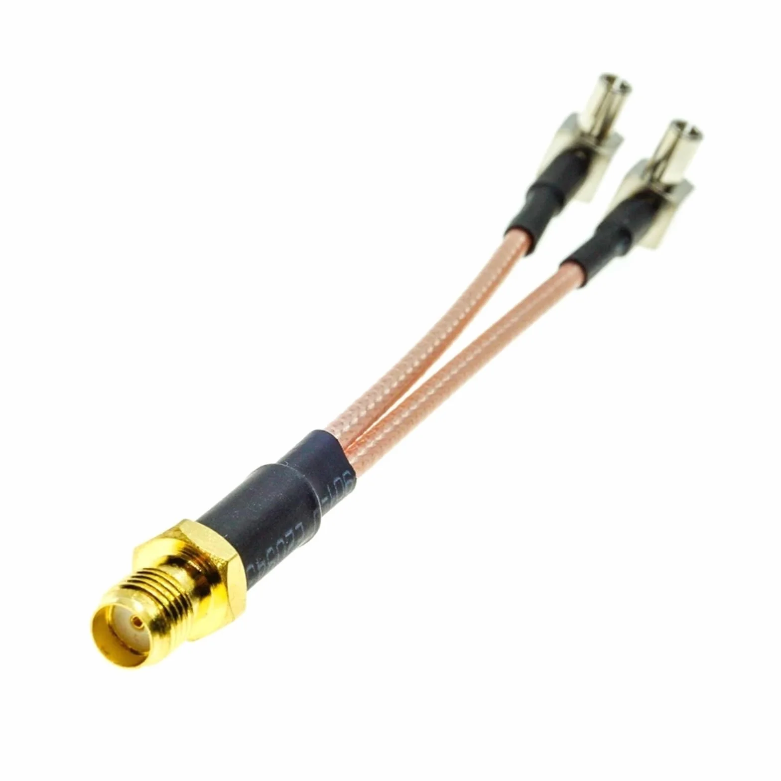 LIHUA SMA żeński do 2X TS9 męski kątowy rozdzielacz typu RA Y łącznik R/F koncentryczny kabel rozruchowy Pigtail RG316(2M)