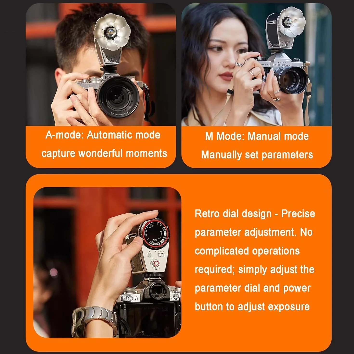 Lampa błyskowa do aparatu Speedlite ze srebrnym reflektorem, temperatura barwowa 6200 K ± 300 K, ogniskowa 28 mm, możliwość ładowania, kompatybilna z lustrzankami cyfrowymi i aparatami filmowymi