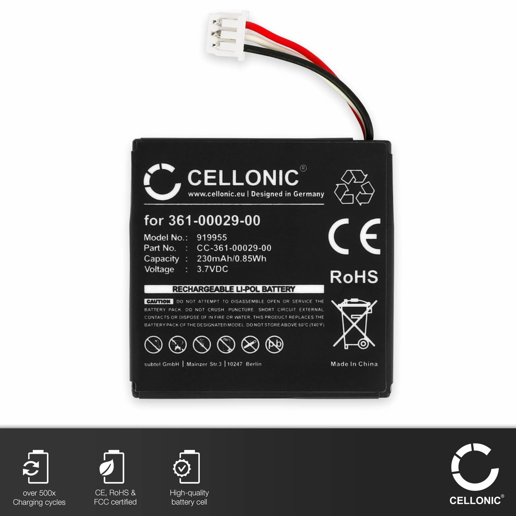 CELLONIC Akumulator Kompatybilny z Logitech H800 230 mAh