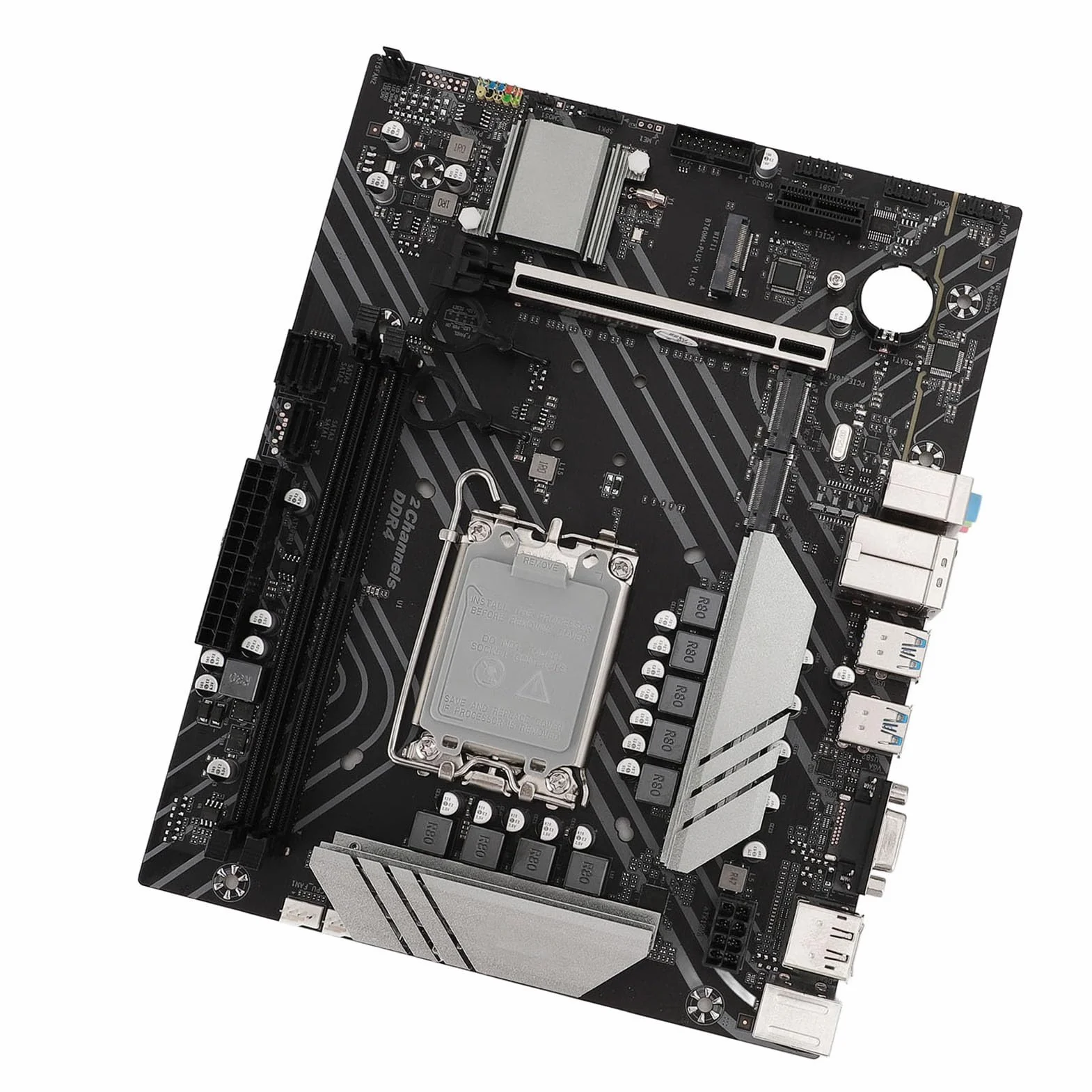 Płyta Główna do Gier B760M4, Płyta Główna DDR4 RAM 1000Mbps LAN Mining dla Procesora LGA 1700, Dwa Gniazda M.2, M.2 Wi Fi, PCIE X16 Gen 4.0, USB3.2 Gen1 X4, USB2.0 X2, Serial