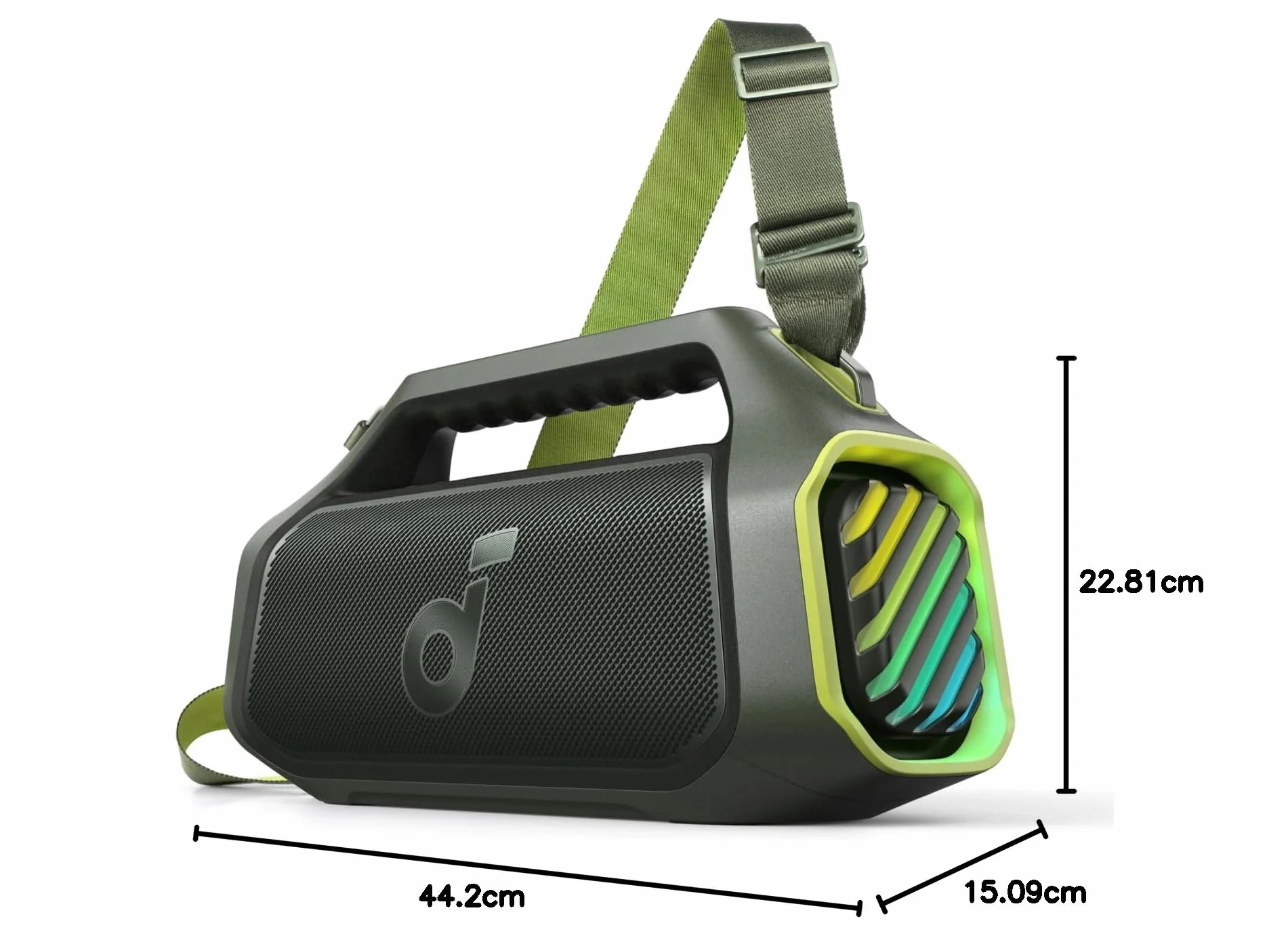soundcore Anker Głośnik outdoorowy Boom 2 Plus(odnowiona), 140W,BassUp 2.0, szybkie ładowanie 30W, 20 godzin odtwarzania, wodoodporność IPX7, na kempingu, plaży i podwórku