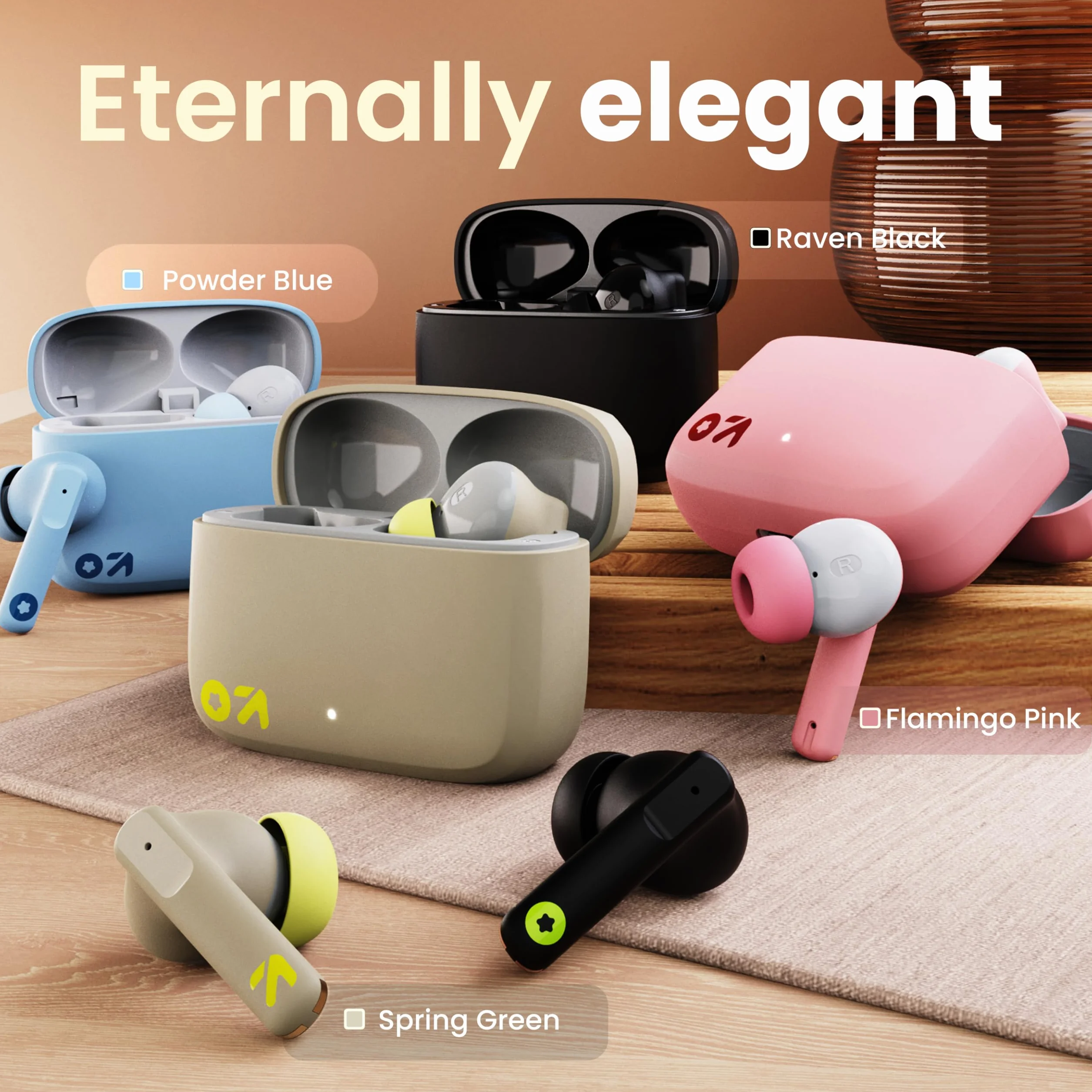 Boult Audio Z60 True Wireless słuchawki douszne z czasem odtwarzania 60H, Quad Mic ENC, 50 ms Low Latence Gaming IPX5 Słuchawki douszne TWS, Bluetooth 5.3, 13 mm Bass Drivers
