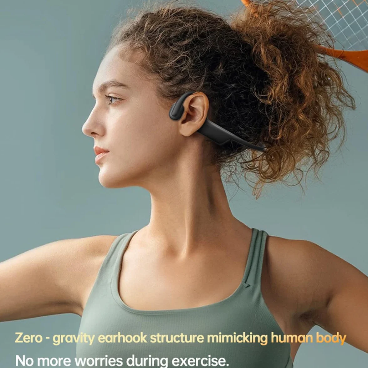 Słuchawki z przewodnictwem kostnym, wodoszczelne słuchawki do pływania IPX8 z pamięcią 32G, sportowe słuchawki Bluetooth 5.4, obrotowe, regulowane, do biegania, pływania, jazdy na rowerze