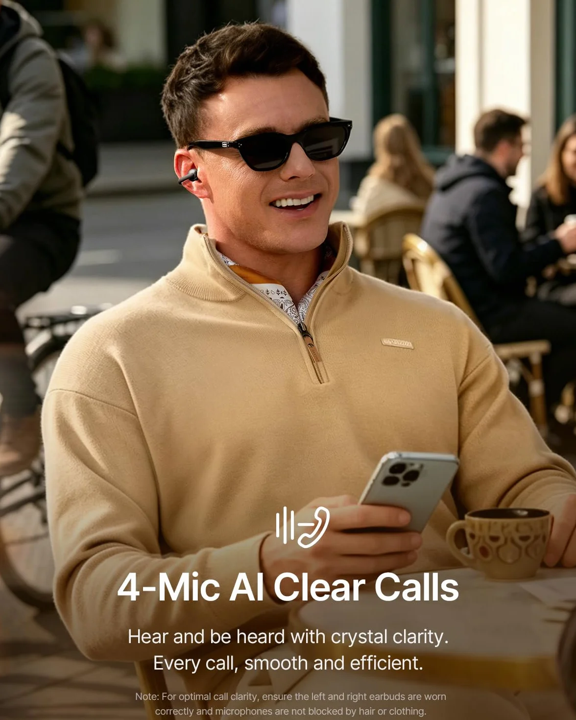 Baseus MC2 otwarte słuchawki, słuchawki z klipsem z CloudComfort 2.0, Hi-Res Audio, LDAC, SuperBass 3.0, Bluetooth 6.0, 4 mikrofony AI, 55 godzin, IP67, lekkie 5,1 g