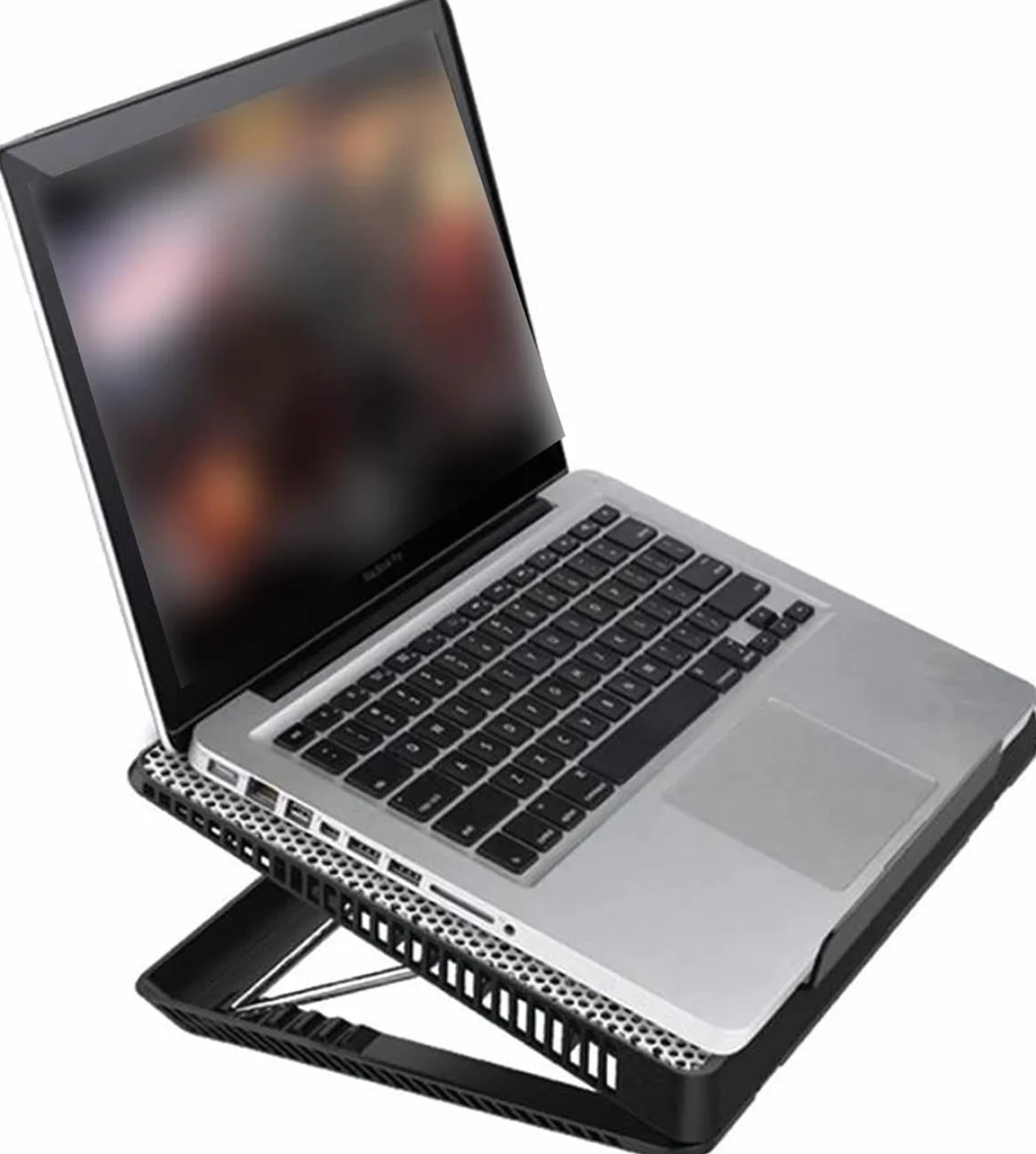 Chłodziarka Laptopa Chłodziarka Do Laptopa Chłodnica USB Podstawa Notebooka Regulowana Podkładka Chłodząca Z 6 Wentylatorami Aluminiowy Stojak Na Podstawkę Chłodzącą Stojak(Black)
