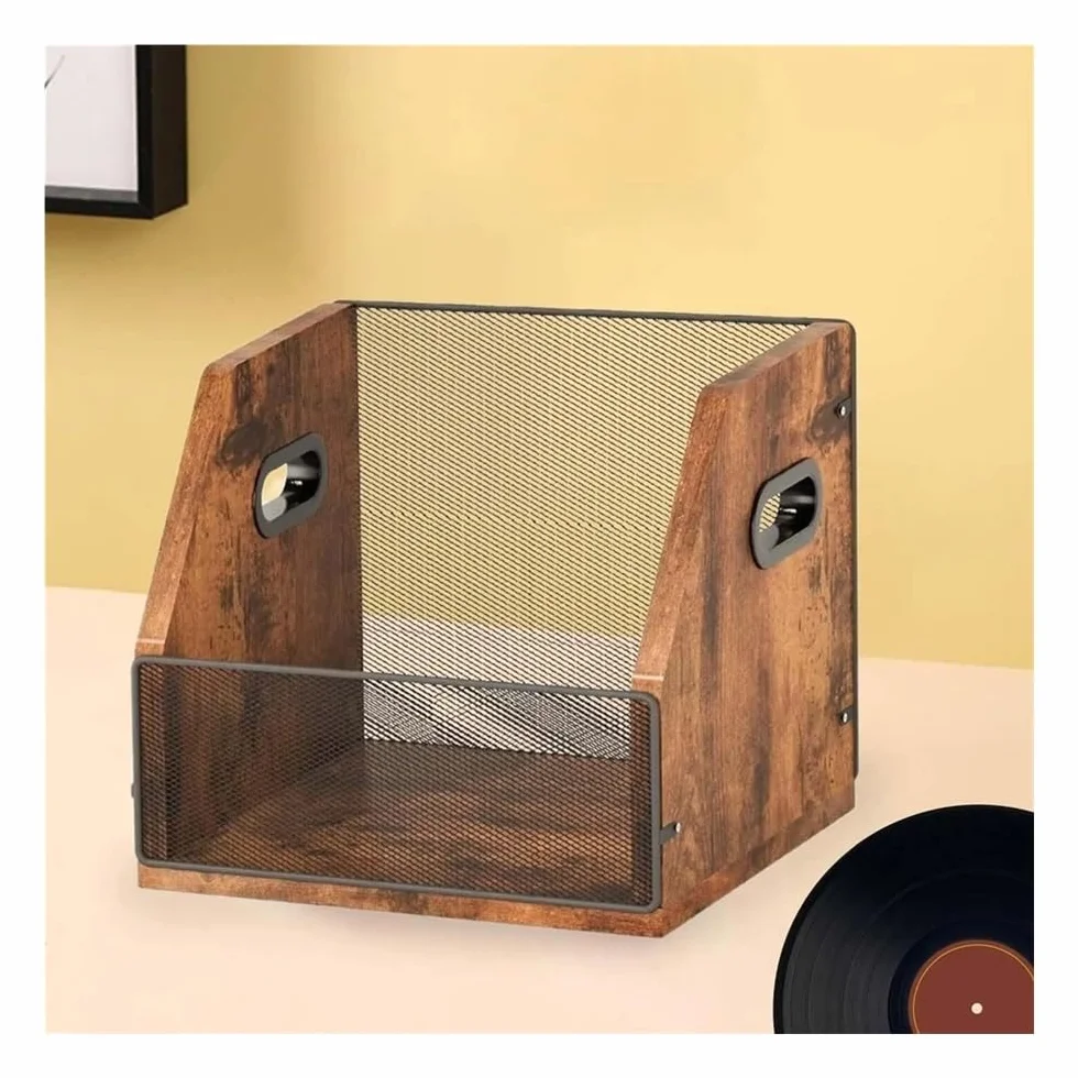 Stojak płytowy na albumy, Pudełko do przechowywania płyt CD Etui na płyty muzyczne Albumy Komiksy Książki Stojak ekspozycyjny Wielofunkcyjny organizer biurko