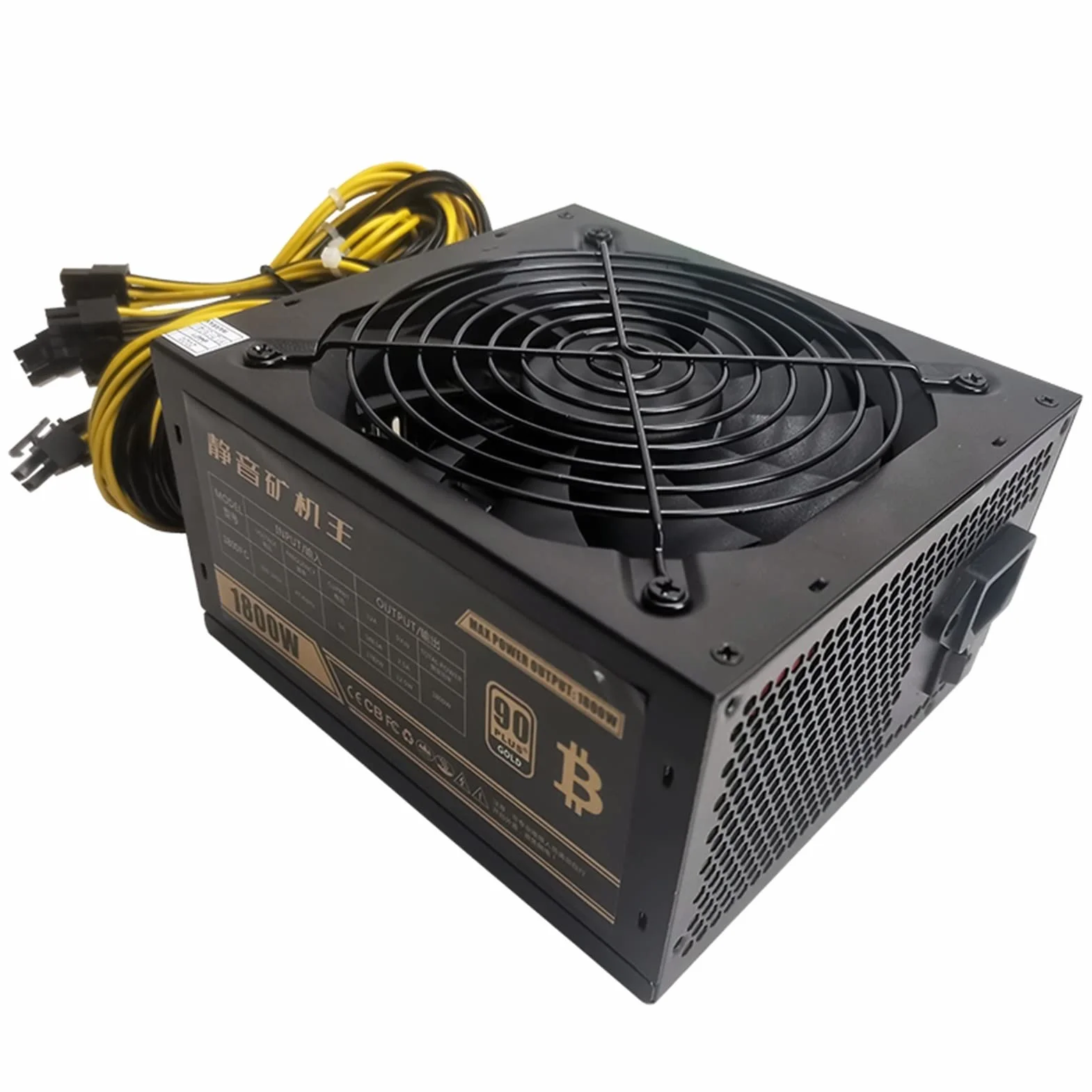 1800 W 2000 W Bitcoin Mining PSU zasilacz PC komputer platforma górnicza 8 GPU ATX Ethereum Coin 12v 6pin zasilacz
